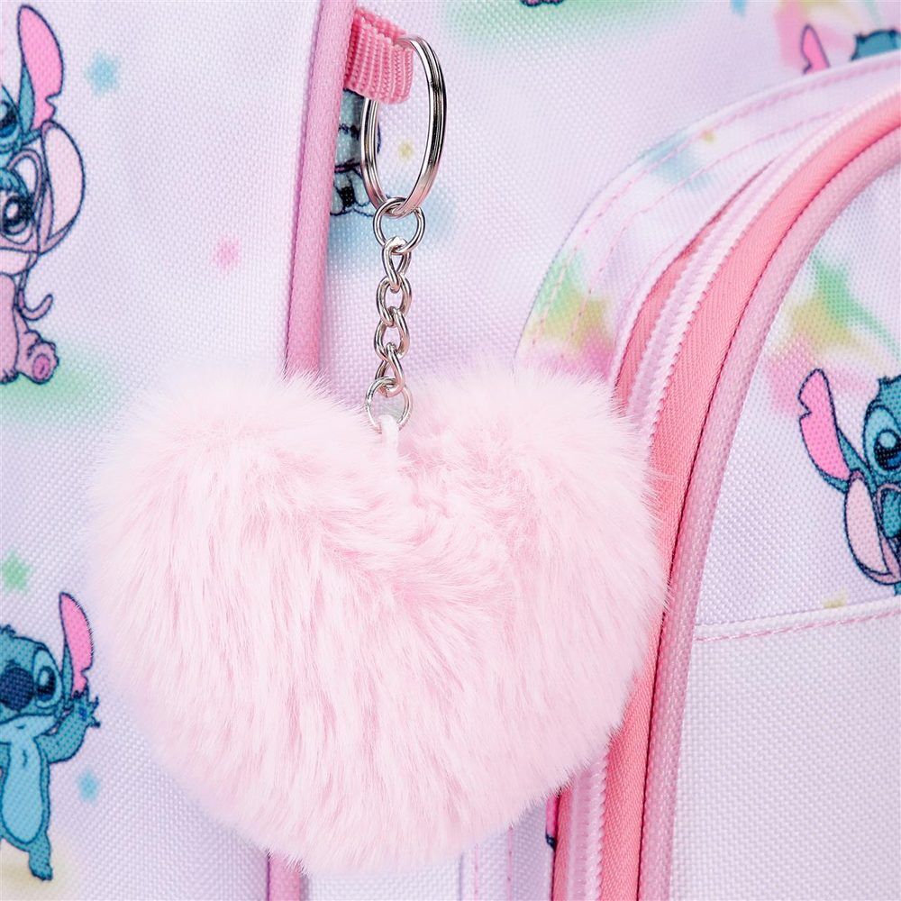 Mochila escolar rosa de Stitch Disney adaptable a carro - 2