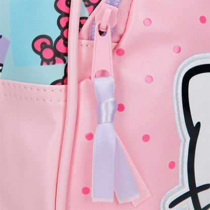 Trolley extraíble rosa Hello Kitty Bows con ruedas - 4