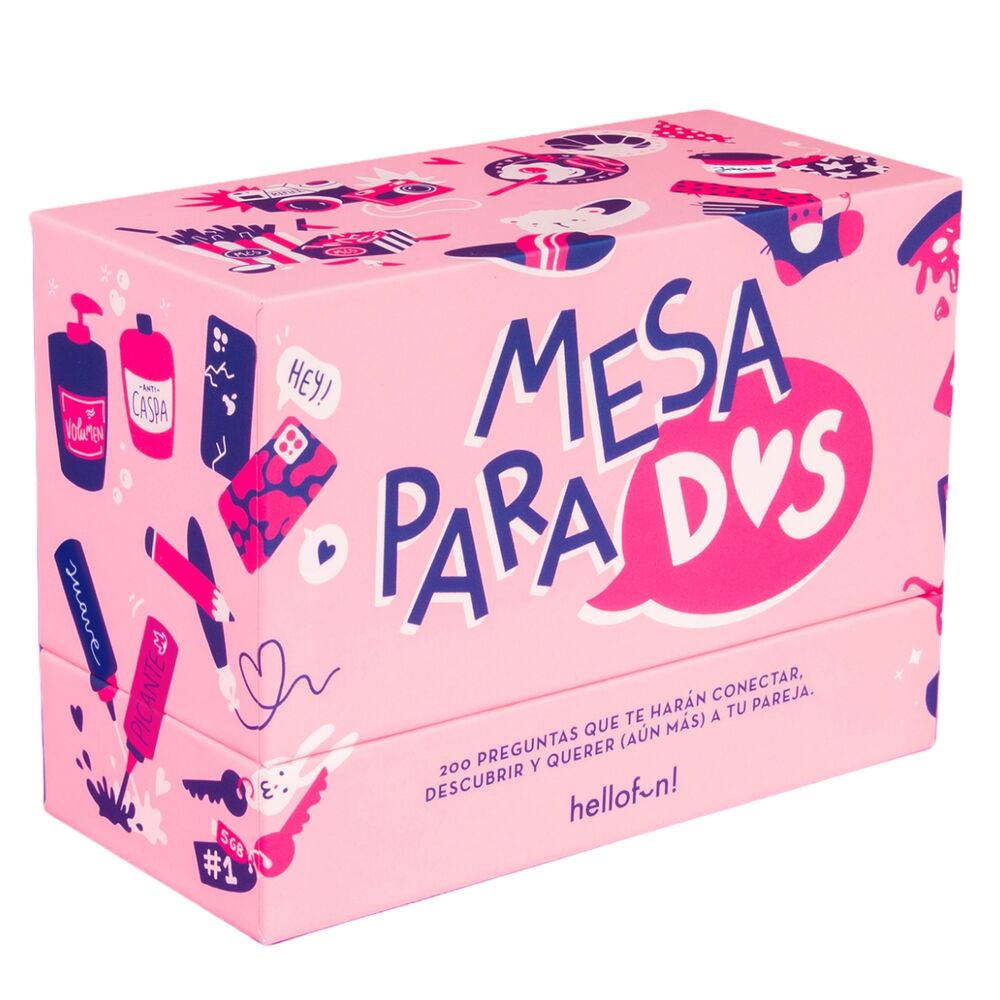 Caja rosa del juego de cartas Mesa para Dos de HELLOFUN!