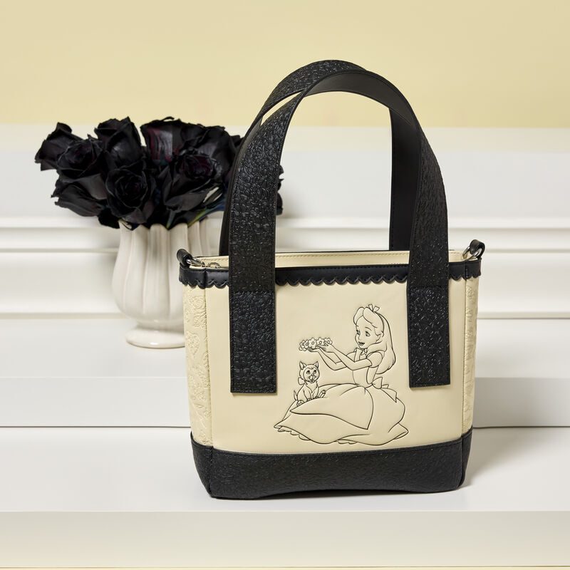 Bolso Loungefly de Alicia en el País de las Maravillas Disney en crema y negro - 4