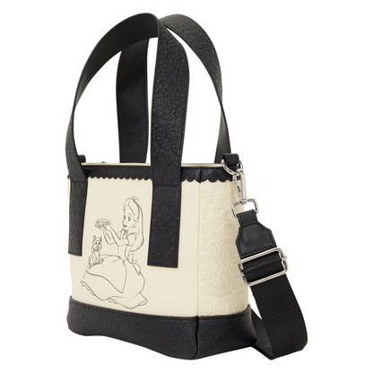 Bolso Loungefly de Alicia en el País de las Maravillas Disney en crema y negro - 2