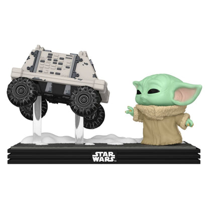Figura Funko POP Moments de Grogu con Polar Mouse Droid en una escena nevada de Star Wars