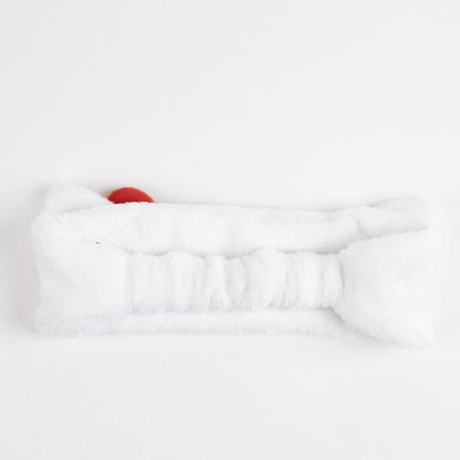 Diadema blanca de maquillaje con rostro de Hello Kitty y lazo rojo - 4
