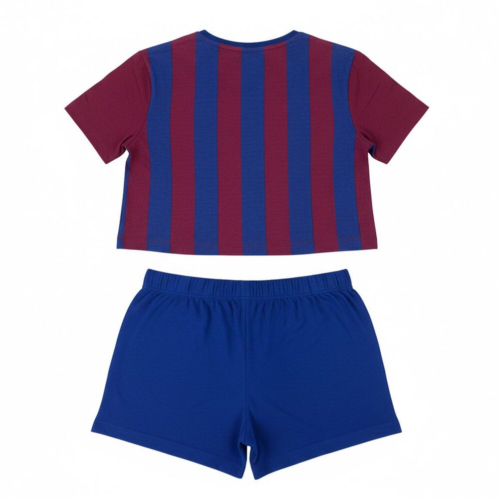 Pijama corto adulto F.C. Barcelona azul y granate - 2