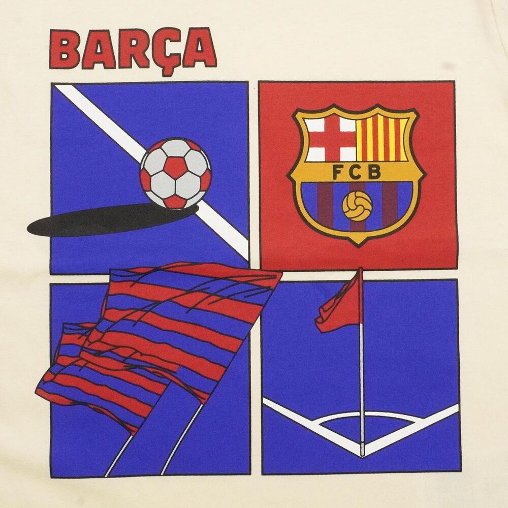 Pijama infantil del F.C. Barcelona con camiseta estampada y pantalón azul - 4