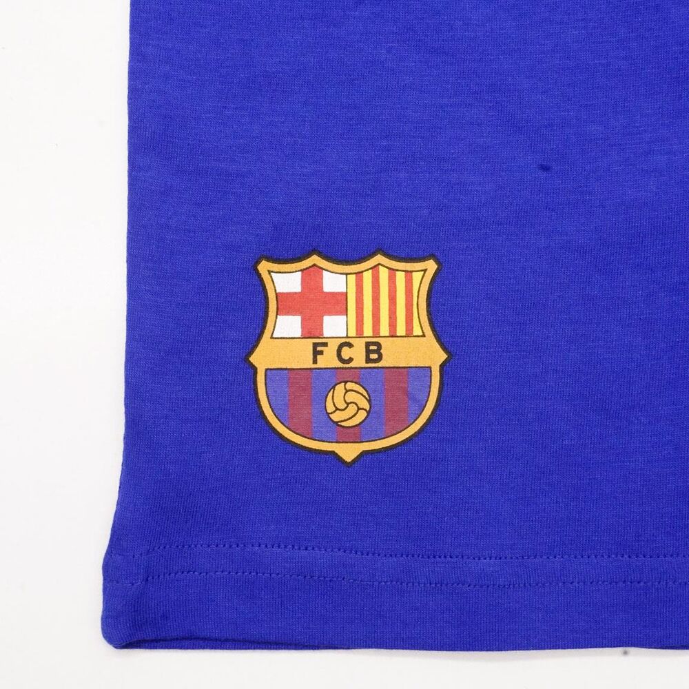 Pijama infantil del F.C. Barcelona con camiseta estampada y pantalón azul - 5