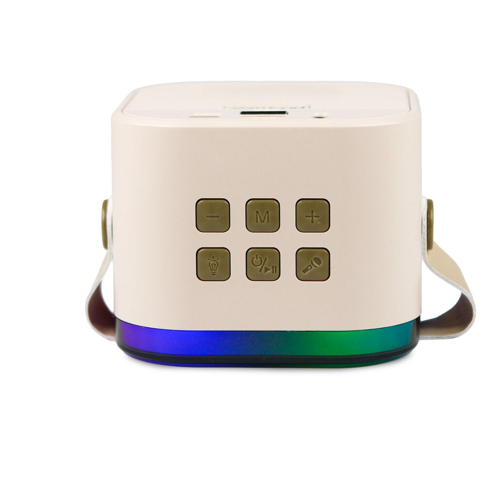 Altavoz karaoke cream KPop Demon Hunters con micrófono y luces LED - 2