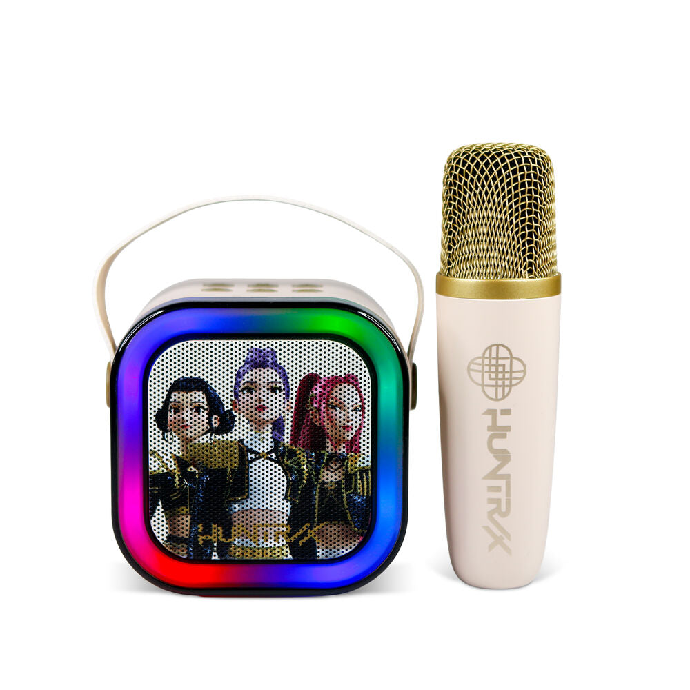 Altavoz karaoke cream KPop Demon Hunters con micrófono y luces LED - 3