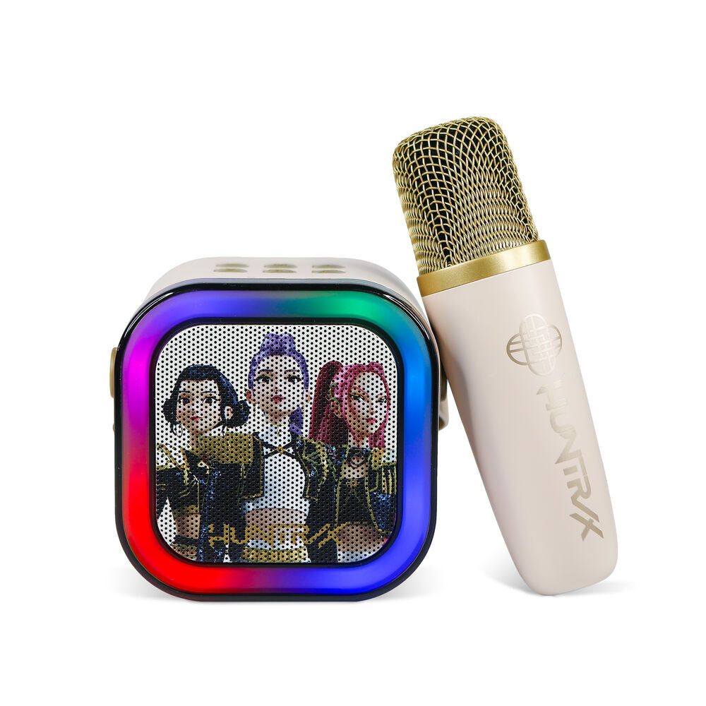 Altavoz karaoke cream KPop Demon Hunters con micrófono y luces LED - 4