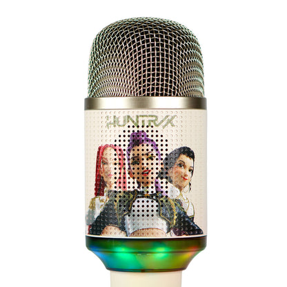 Micrófono karaoke inalámbrico dorado KPop Demon Hunters con luz LED - 4
