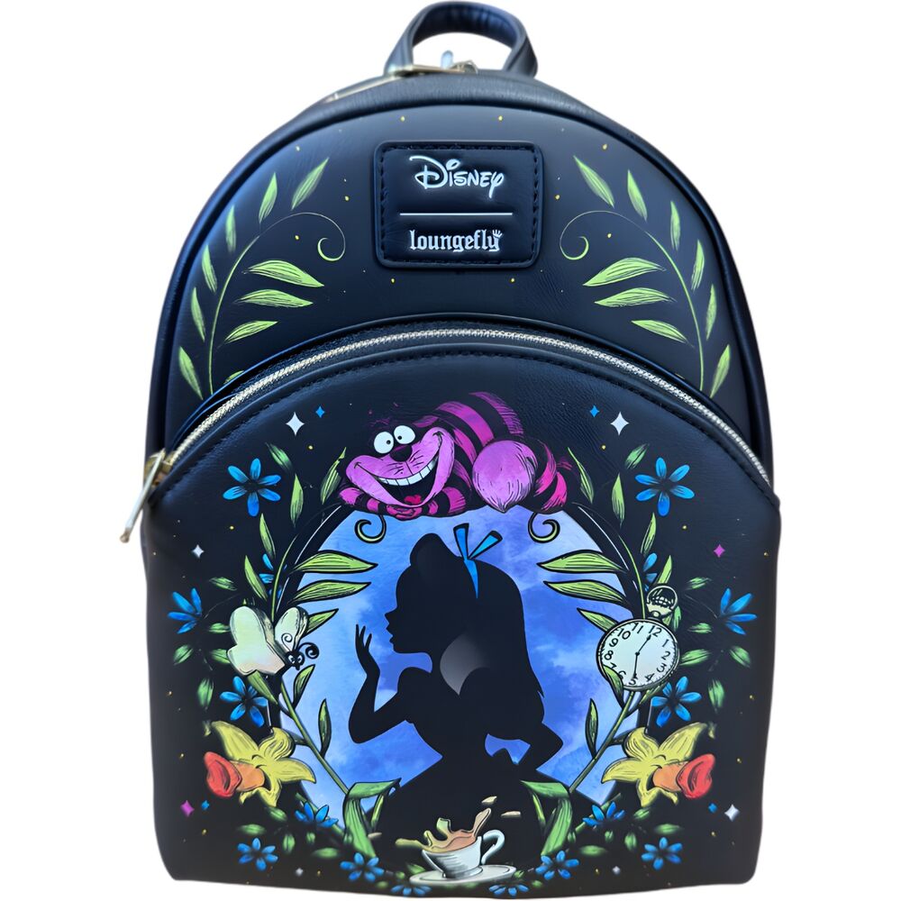 Mochila Loungefly Disney de Alicia en el País de las Maravillas con diseño floral