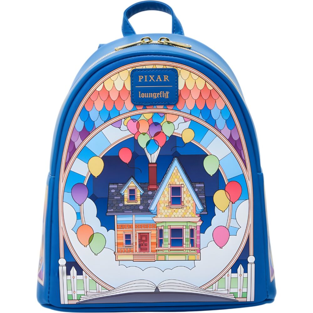Mochila Loungefly Disney Pixar Up azul con casa y globos