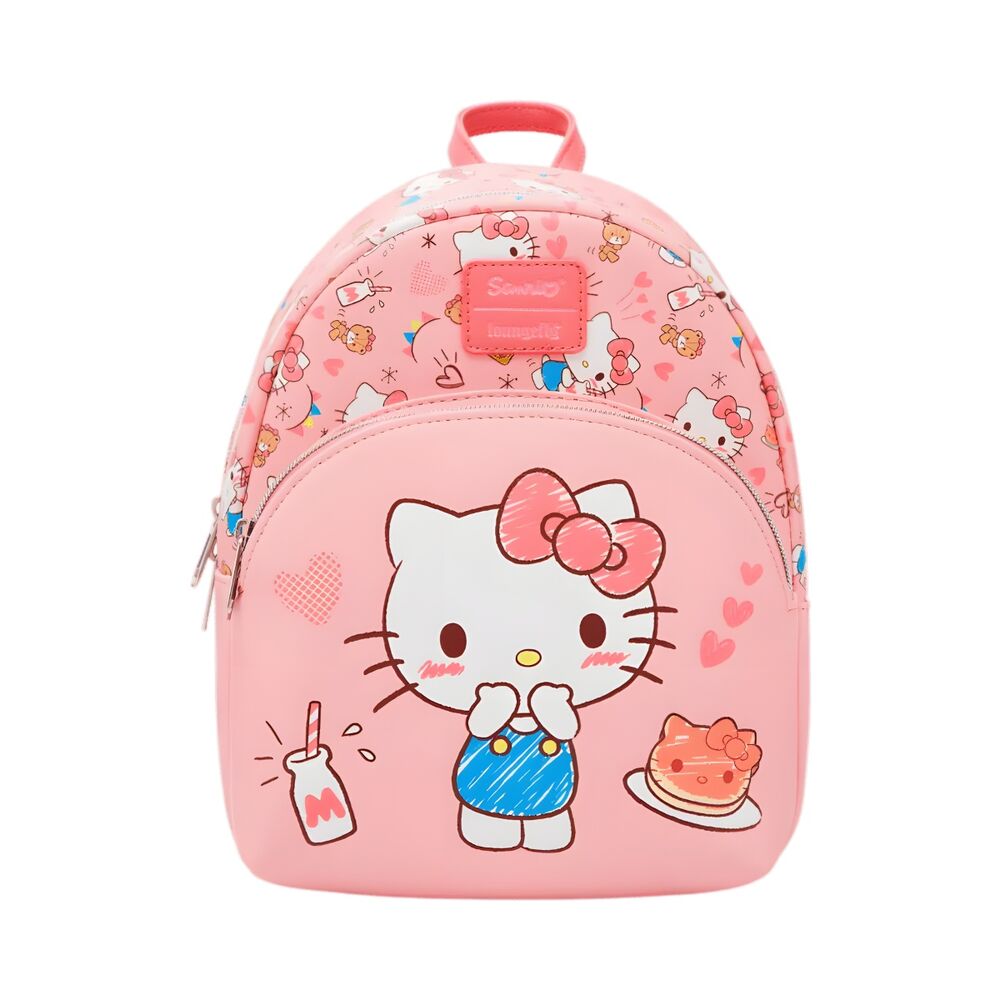 Mochila rosa Loungefly de Hello Kitty con estampado de dulces