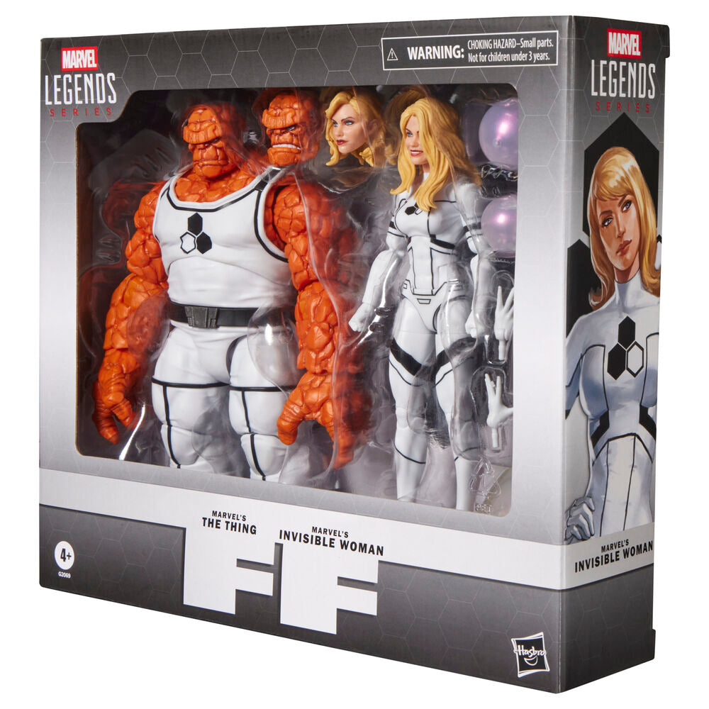 Figuras Marvel Legends de The Thing e Invisible Woman con accesorios - 2