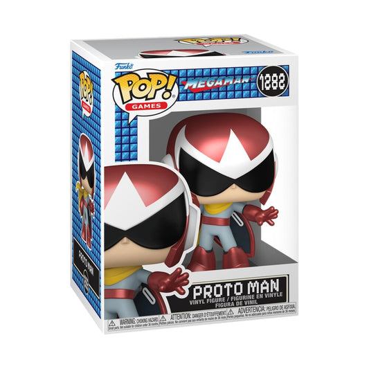Figura Funko POP! de Proto Man de Mega Man con casco rojo y bufanda amarilla - 2