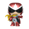 Figura Funko POP! de Proto Man de Mega Man con casco rojo y bufanda amarilla