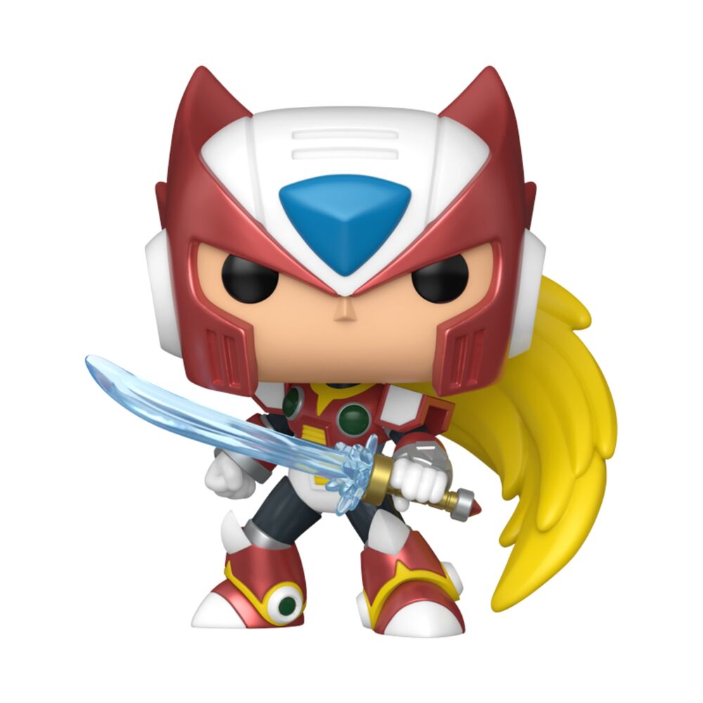 Figura Funko POP! Mega Man Zero con armadura y espada azul