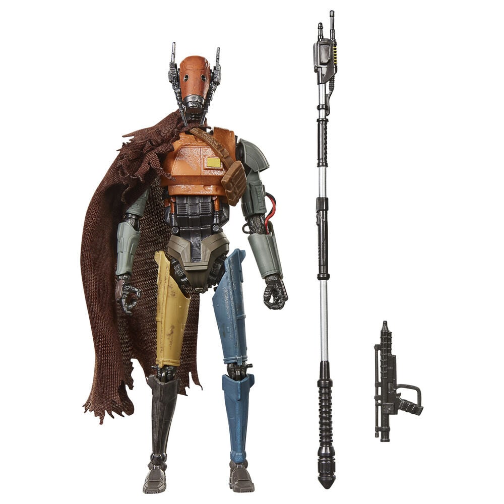 Figura Mercenary Guard Droid de Star Wars The Black Series con capa y bastón - 3