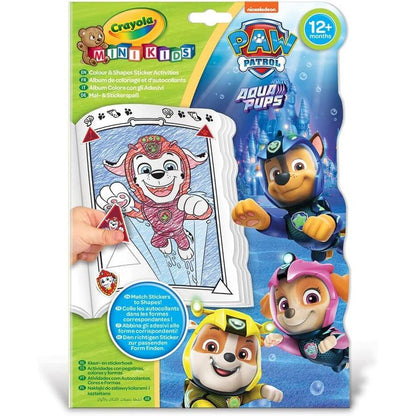 Libro de actividades Crayola Paw Patrol Aqua Pups con pegatinas - 3