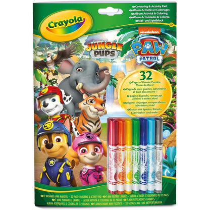 Libro de actividades Crayola Paw Patrol Jungle Pups con 7 rotuladores - 2