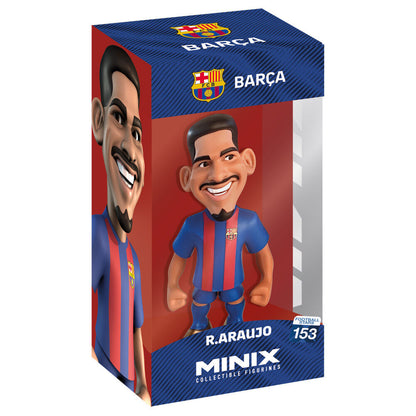Figura MINIX de R. Araujo con la equipación del F.C. Barcelona en caja