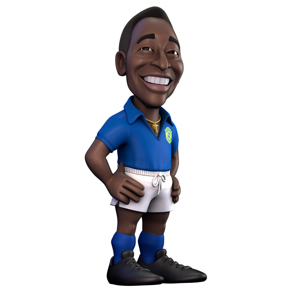 Figura MINIX de Pelé con uniforme de Brasil en caja ilustrada - 2