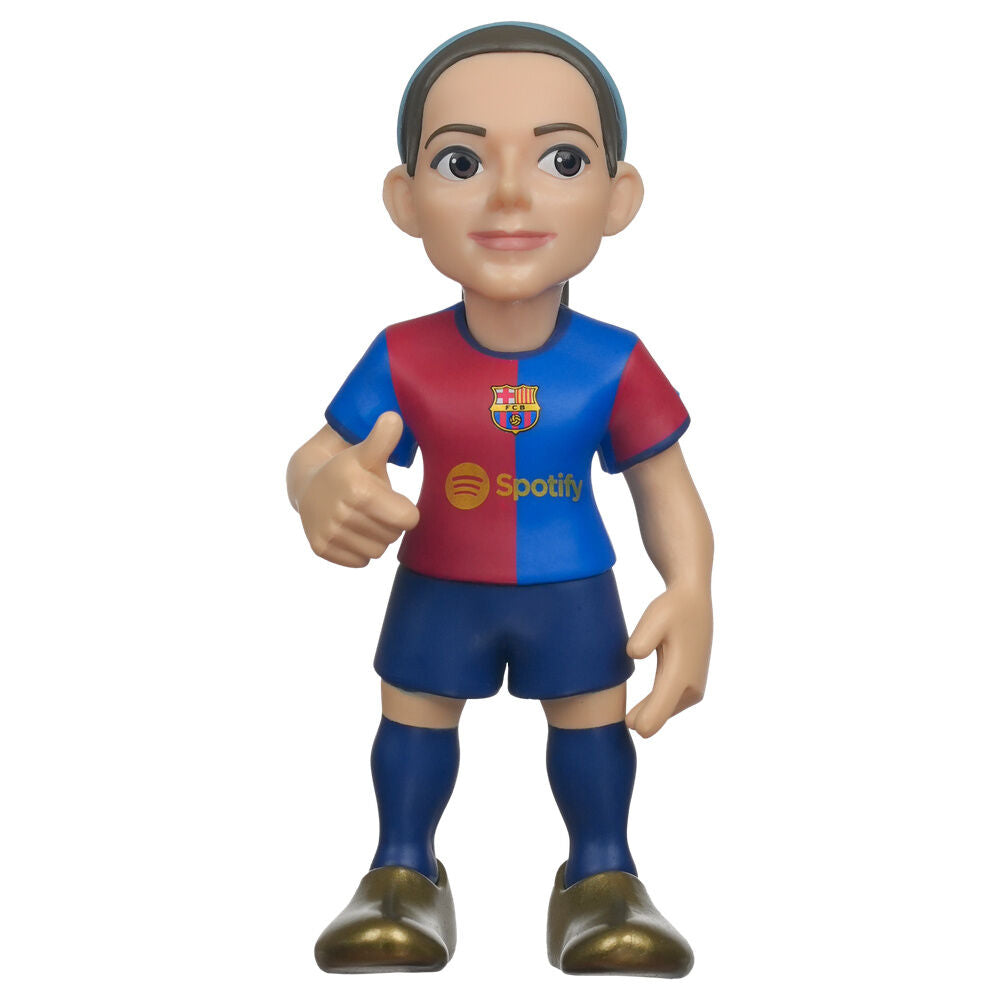 Figura MINIX de Aitana Bonmatí con la equipación del F.C. Barcelona en su caja - 3