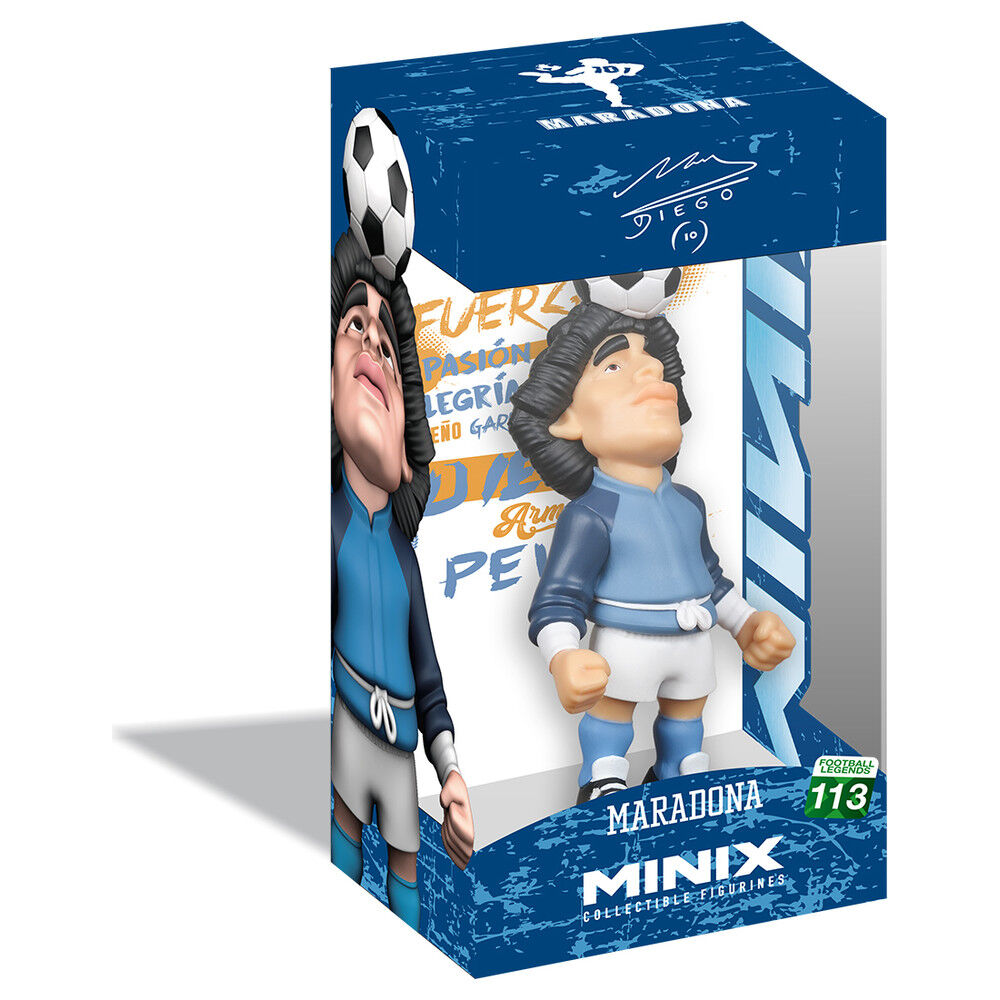Figura MINIX de Maradona con balón sobre la cabeza