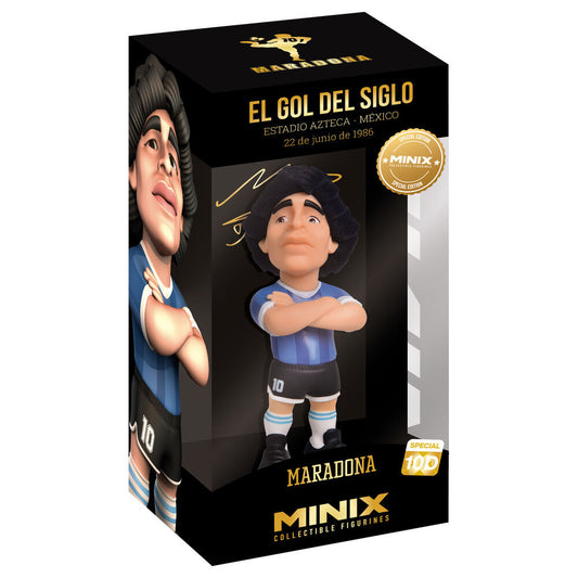 Figura MINIX de Maradona con camiseta azul y blanca y dorsal 10 - 5