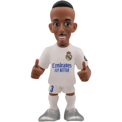 Figura MINIX de Militão con la equipación del Real Madrid en su caja - 4