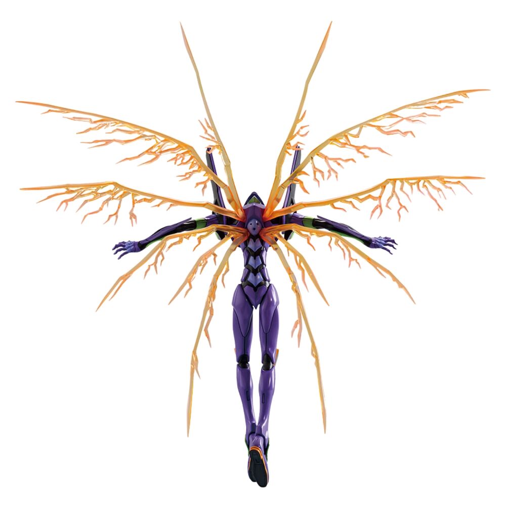 Figura Ichibansho de Evangelion en tonos morados con extensiones anaranjadas - 3