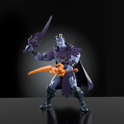 Figura articulada Keldor Masters of the Universe Origins con armadura morada y espadas - 5