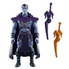 Figura articulada Keldor Masters of the Universe Origins con armadura morada y espadas