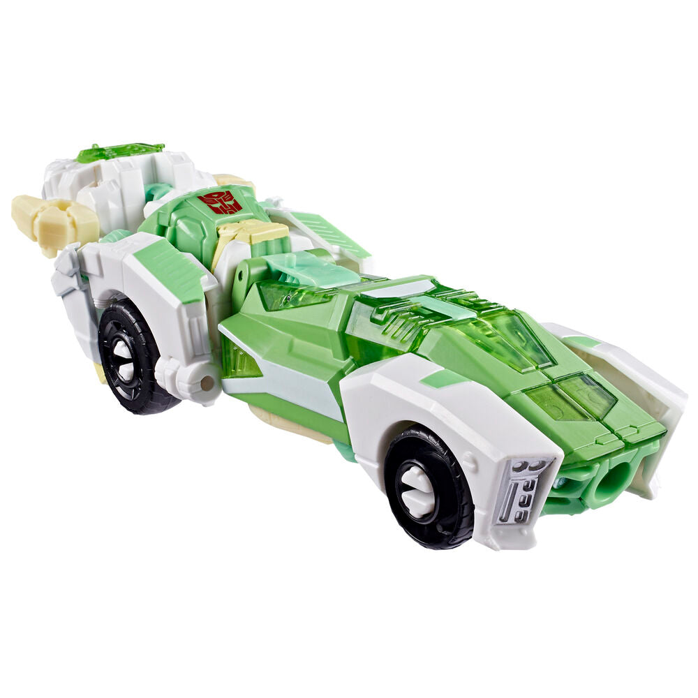 Figura Transformers Siege verde y blanca en modo robot y vehículo - 4