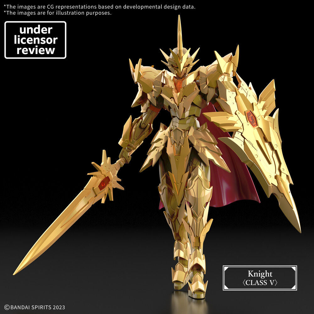 Maqueta Superior Arch Knight 30 Minutes Fantasy con armadura dorada, espada, escudo y capa - 3