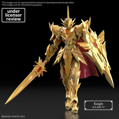Maqueta Superior Arch Knight 30 Minutes Fantasy con armadura dorada, espada, escudo y capa - 3