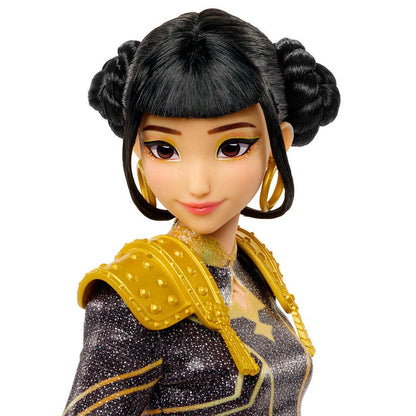 Muñeca musical Zoey de KPop Demon Hunters con atuendo negro, dorado y blanco - 4