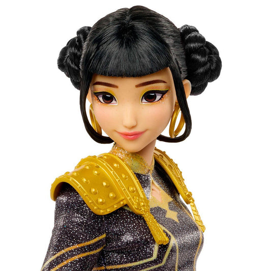 Muñeca musical Zoey de KPop Demon Hunters con atuendo negro, dorado y blanco - 4