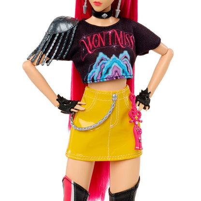 Muñeca Mira de KPop Demon Hunters con cabello rosa y bastón - 5
