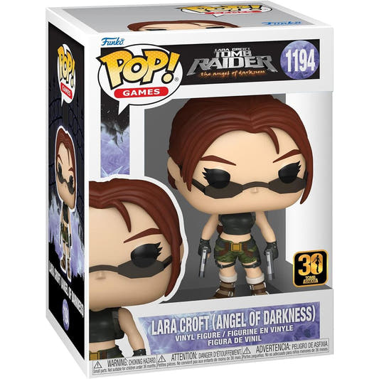 Figura Funko POP de Lara Croft de Tomb Raider con gafas y dos pistolas - 2