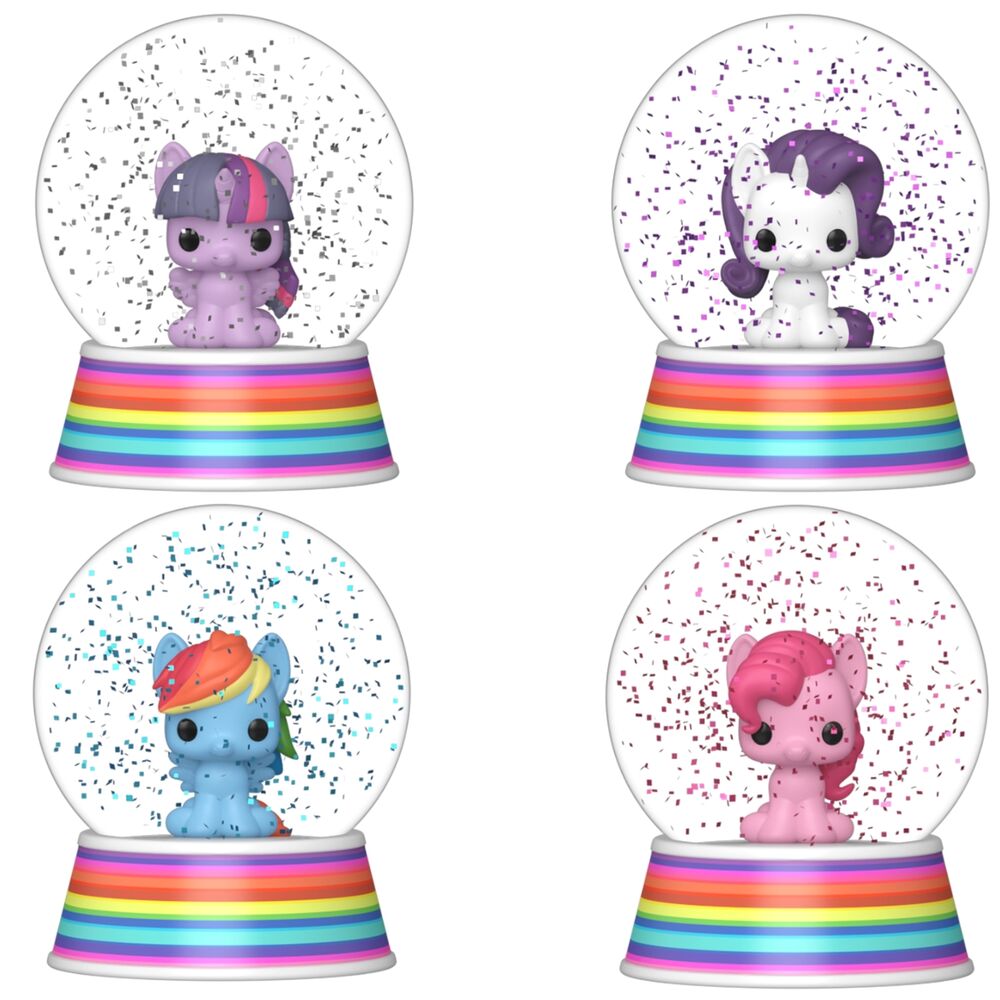 Bolas de nieve FUNKO Mystery Mini de Mi Pequeño Pony con base arcoíris
