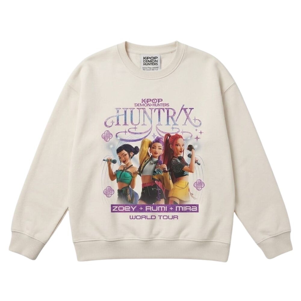 Sudadera infantil Huntrix de KPop Demon Hunters con Zoey, Rumi y Mira