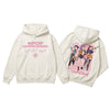 Sudadera crema Huntrix KPop Demon Hunters con estampado delantero y trasero