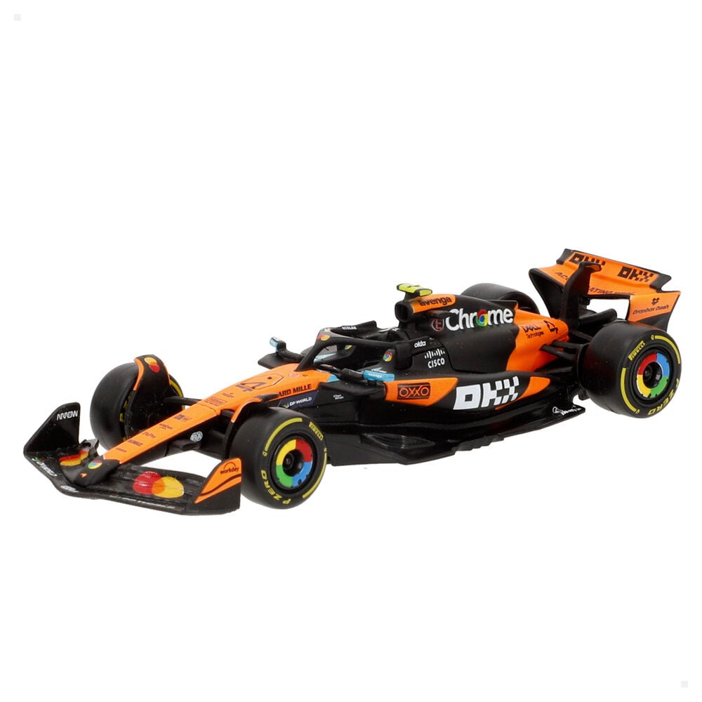 Coche McLaren MCL 39 BURAGO de metal en naranja y negro