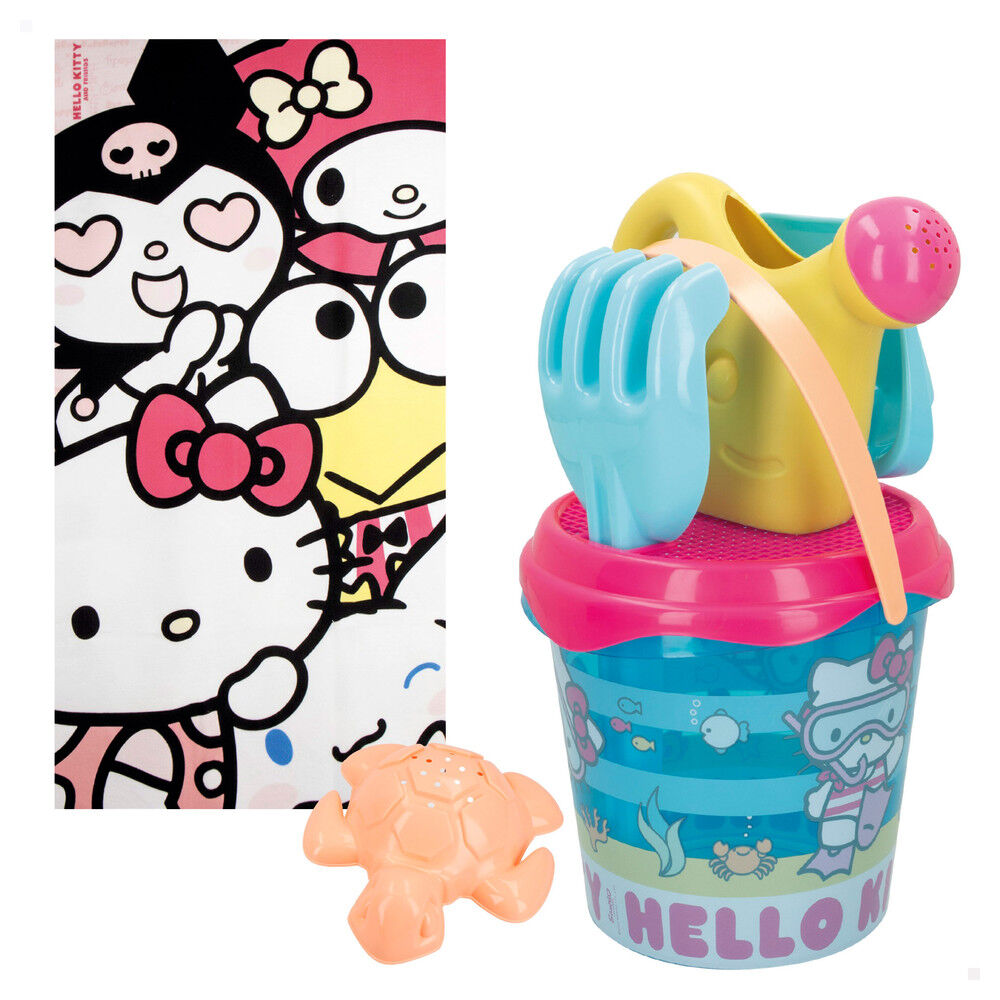 Set de playa Hello Kitty con cubo, toalla, accesorios y bolsa - 2