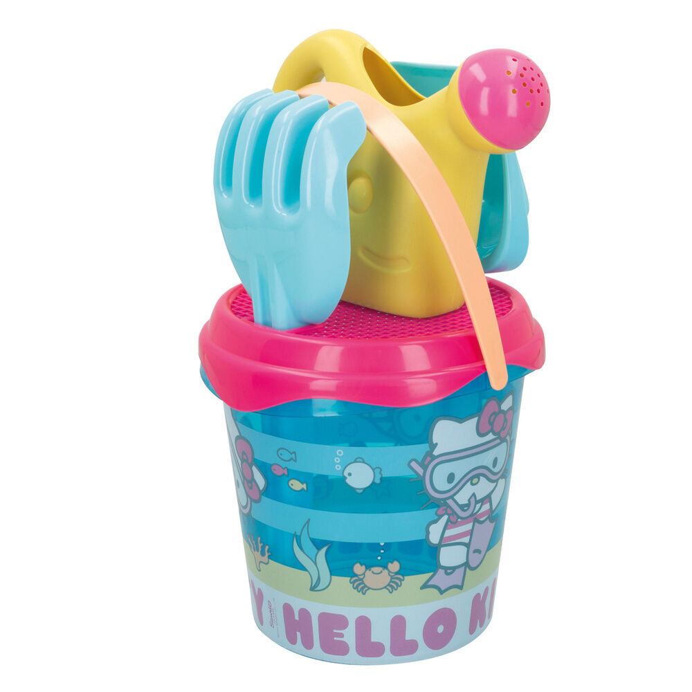 Set de playa Hello Kitty con cubo, toalla, accesorios y bolsa - 4