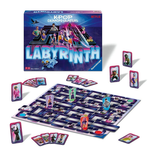 Juego de mesa Labyrinth KPop Demon Hunters de Ravensburger con tablero y cartas ilustradas