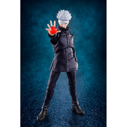 Figura S.H. Figuarts de Satoru Gojo con venda y uniforme oscuro - 5