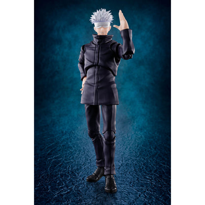 Figura S.H. Figuarts de Satoru Gojo con venda y uniforme oscuro - 6