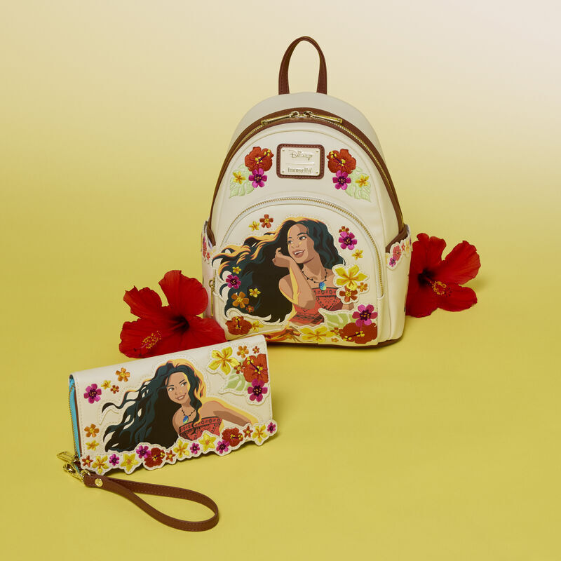 Cartera Loungefly Disney Vaiana con Moana y flores tropicales - 4